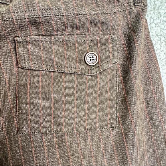 NWT Menswear Inspired Brown Pinstripe Pants Vintage Tailored Women pants size 31 - Picture 7 of 8